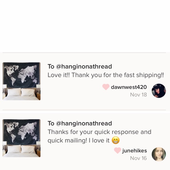 Black & White World Map Wall Hanging Tapestry - Picture 5 of 6